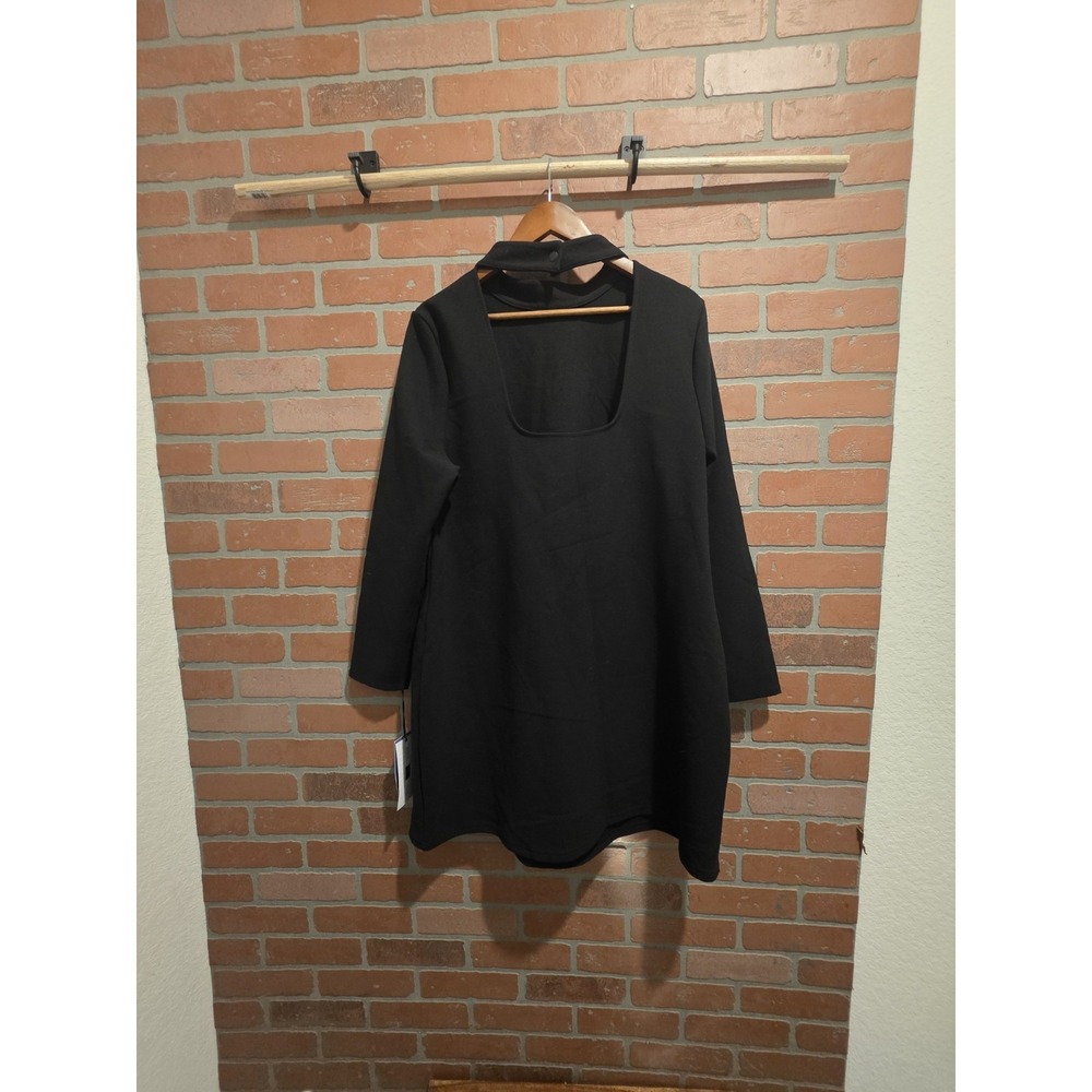 Future Collective By Kahlana Barfield Brown Tunic Dress Open Back Size 1X Sku98